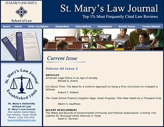St. Mary's Law Journal, San Antonio, Texas