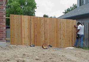 On Monday, June 7, 1999, the workers came to finish the fence.